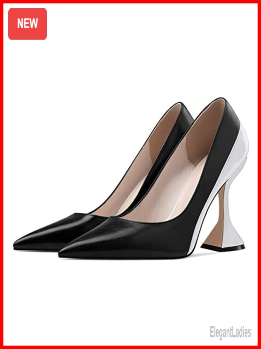Women Pointed Toe Kitten Heel Pumps Slip On Synthetic Leather Party Shoes
